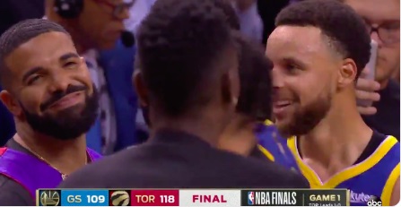 Drake Mocks Draymond Green With A BIG Smirk Still Shot