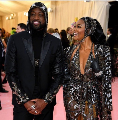 PHOTO Dwyane Wade In All Black With Hood At Met Gala Next To Gabrielle Union