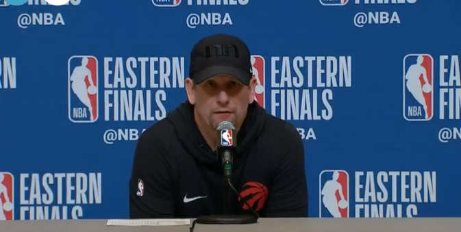 PHOTO Nick Nurse Looking Like Adam Sandler Post-Game