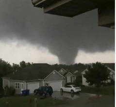 PHOTO Of Tornado Hanging Over Person's House In Jefferson City Missouri