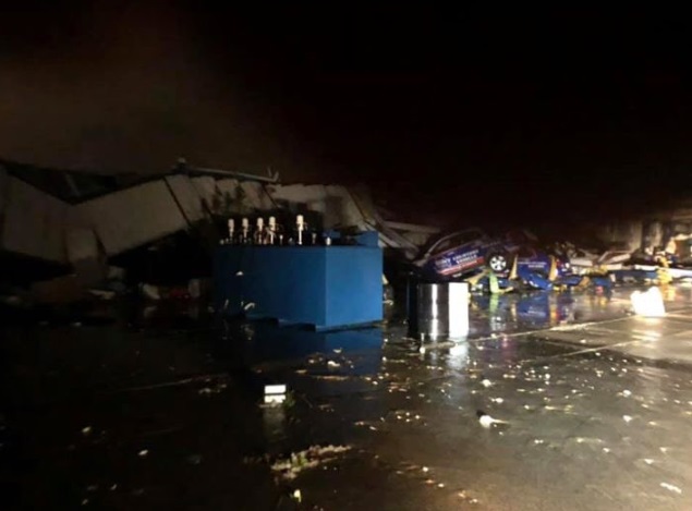 PHOTO Riley Chevorelet In Mid-Air On Toolbox In Jefferson City After Tornado Hit It Directly