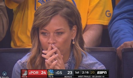 PHOTO Sonya Curry Nervous Watching Steph And Seth