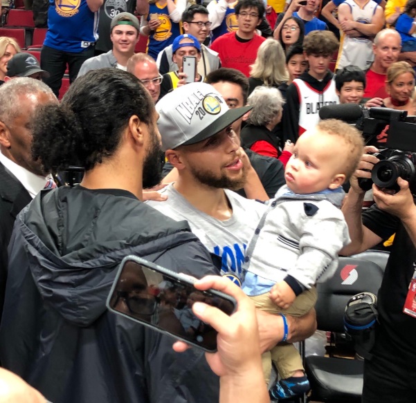 PHOTO Steph Curry's Son Trying To Figure Out What Is Happening After Warriors Win Series