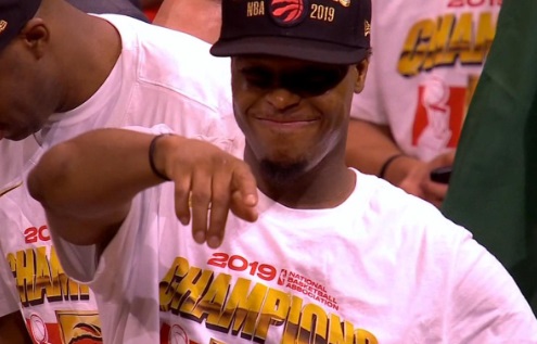 PHOTO Kyle Lowry Points In Crowd Like Yeah I Know I'm An NBA Champion