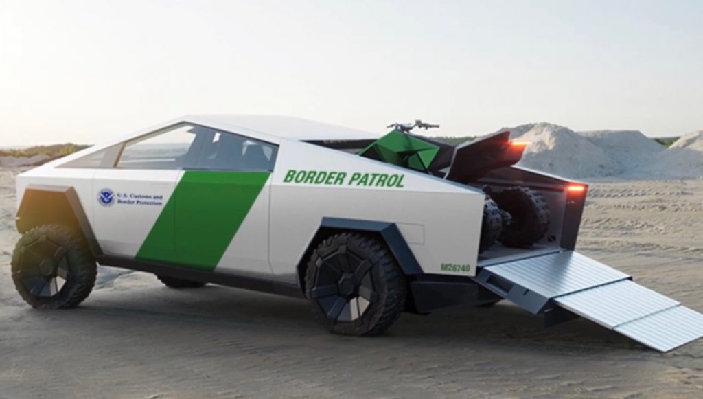 HD Close Up PHOTOS Tesla Cybertruck Dubai Police Car