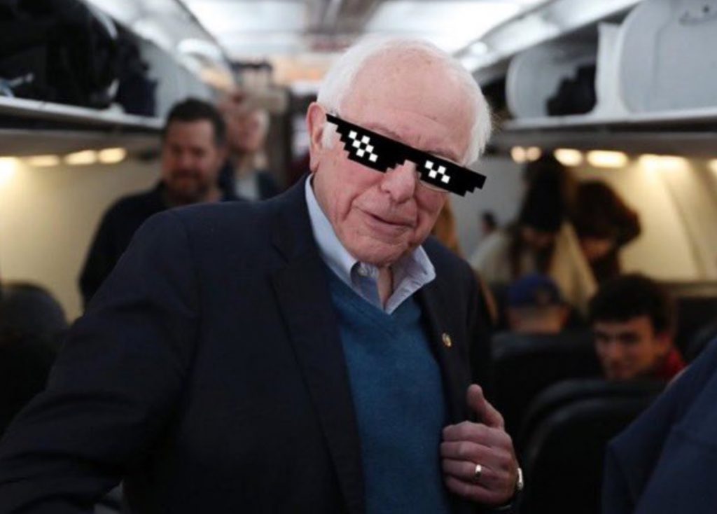 PHOTO Bernie Sanders Wearing Blinder Sunglasses