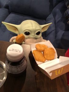 PHOTO Baby Yoda Eating Real Chicken Nuggets From McDonald's