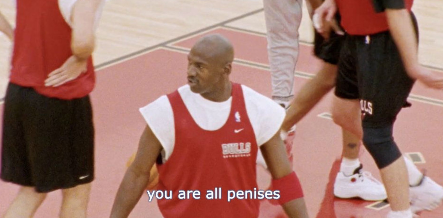 Photo Michael Jordan Calling His Teammates Penises In Practice