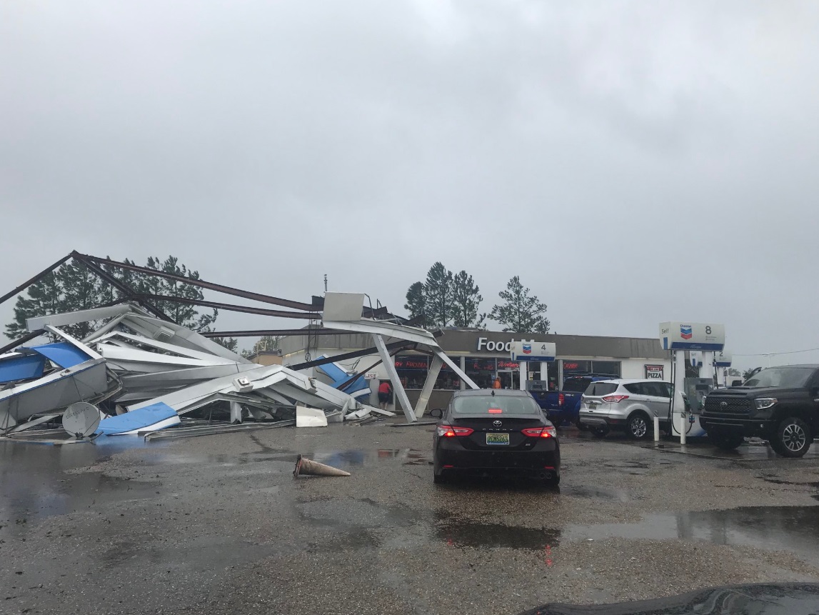 PHOTO Chevron Gas Station In Mobile Alabama Is Completely Smashed