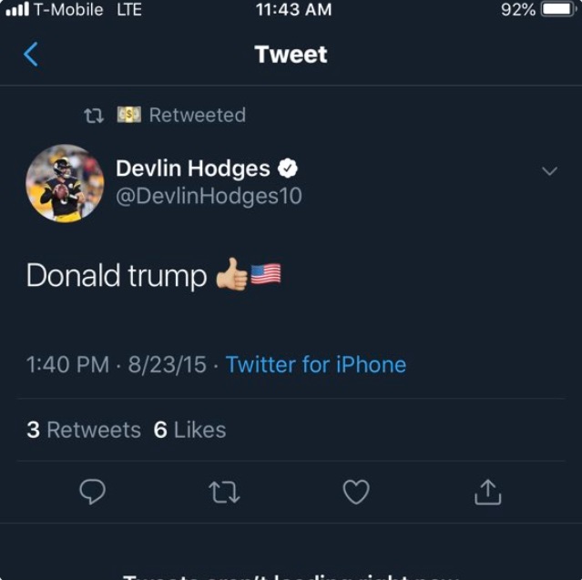 PHOTO Devlin Hodges Is A Trump Supporter