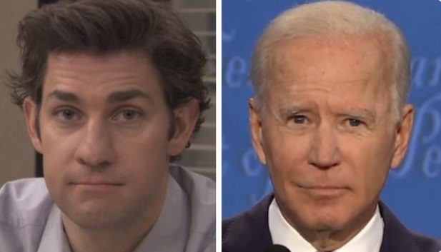 PHOTO Joe Biden Looking Like Jim from The Office During Presidential Debate