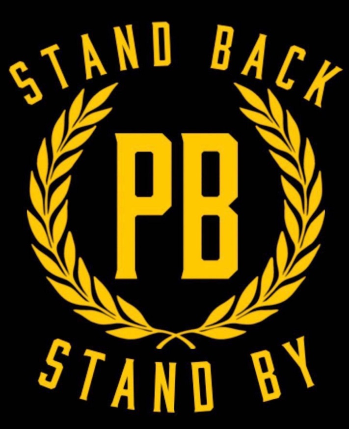 PHOTO Proud Boys Stand By Logo With President Trump's Words