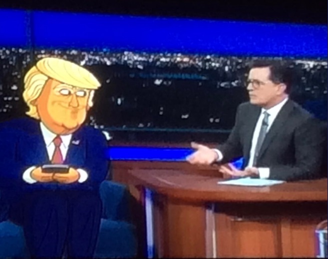 PHOTO Donald Trump Cartoon On Late Night