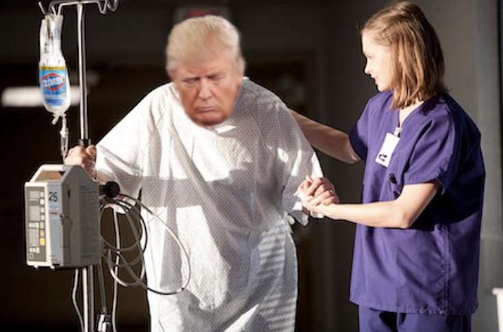 PHOTO Donald Trump Injecting Himself With Clorox Bleach