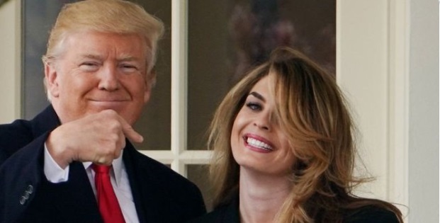 PHOTO Hope Hicks' Face Wihin Inches Of Donald Trump's Face On Wednesday Outside White House