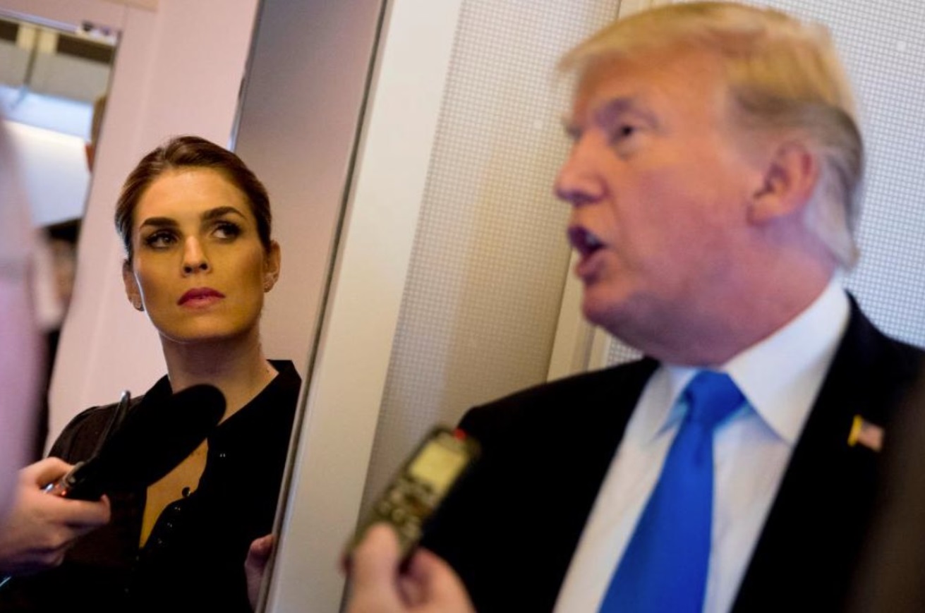 PHOTO Hope Hicks Side Eyeing Donald Trump