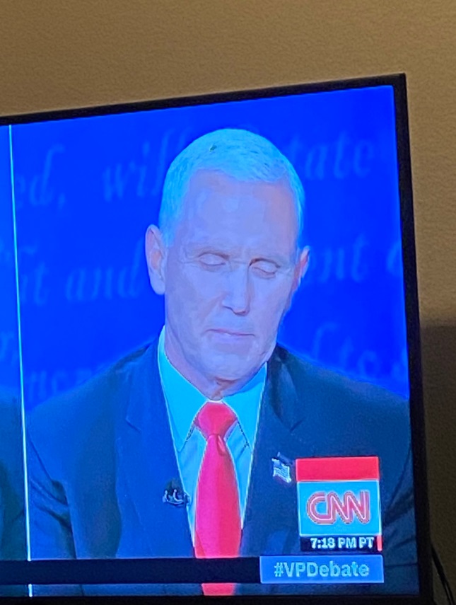 PHOTO Mike Pence Fell Asleep During The VP Debate