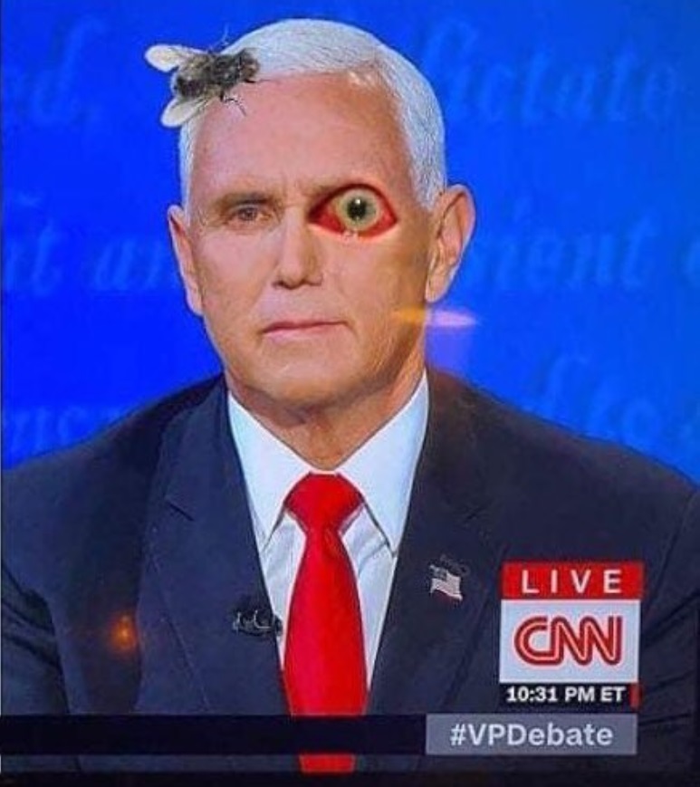 PHOTO Mike Pence With An Enlarged Alien Eye