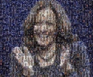 PHOTO Mosaic Of Kamala Harris Created Out Of Hundreds Of Black Men She Locked Up And Kept In Prison After Their Release Date