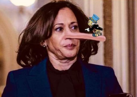 PHOTO Mr Peanut Standing On Kamala Harris' Long Lying Nose