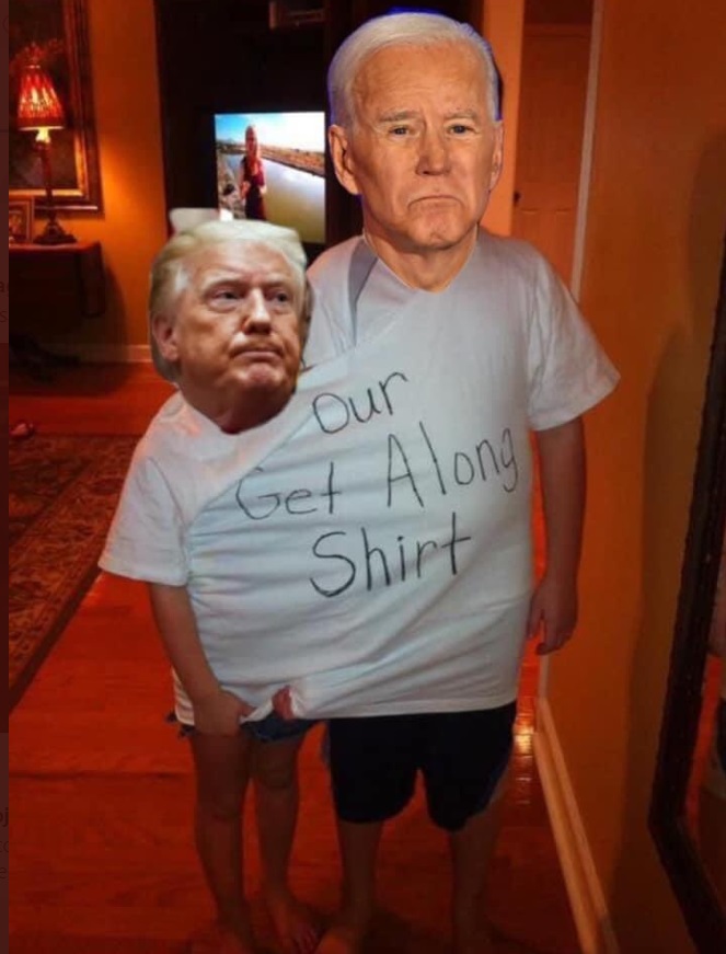 PHOTO Our Get Along Shirt Joe Biden Donald Trump Meme