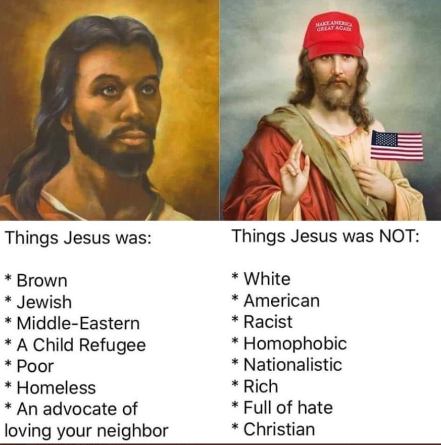 PHOTO Things Jesus Was Vs Things Jesus Was Not Meme