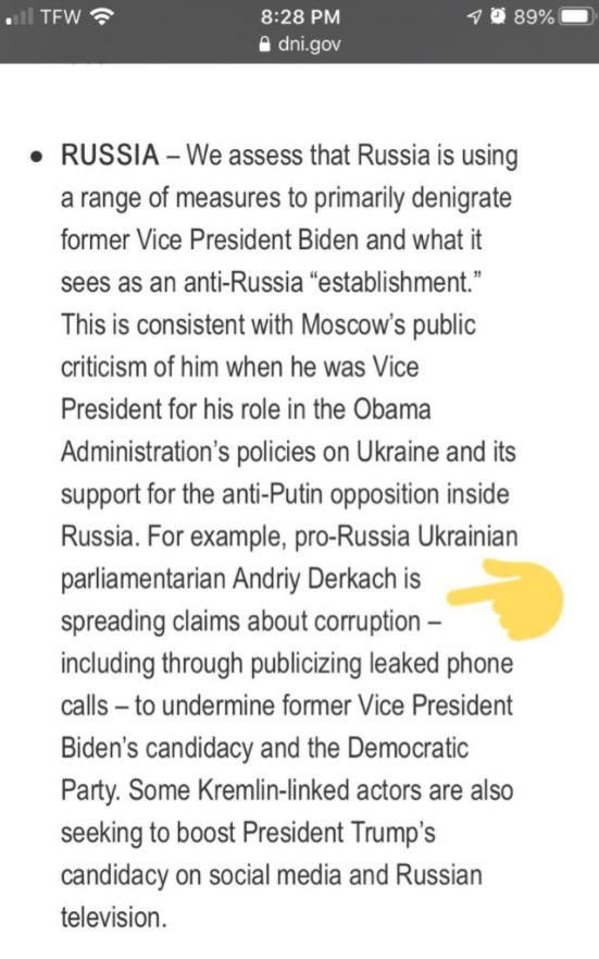 PHOTO US Director Of National Intelligence Says Russia Is Doing Everything They Can To Make Sure Joe Biden Loses Election