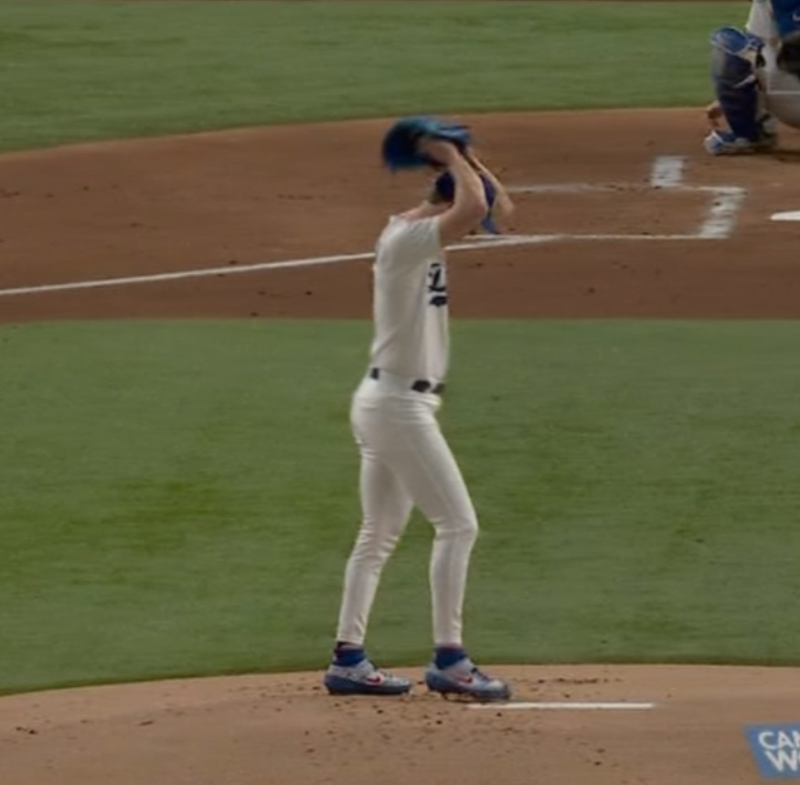 PHOTO Walker Buehler Wearing Pants That Are So Tight They Look Like Leggings