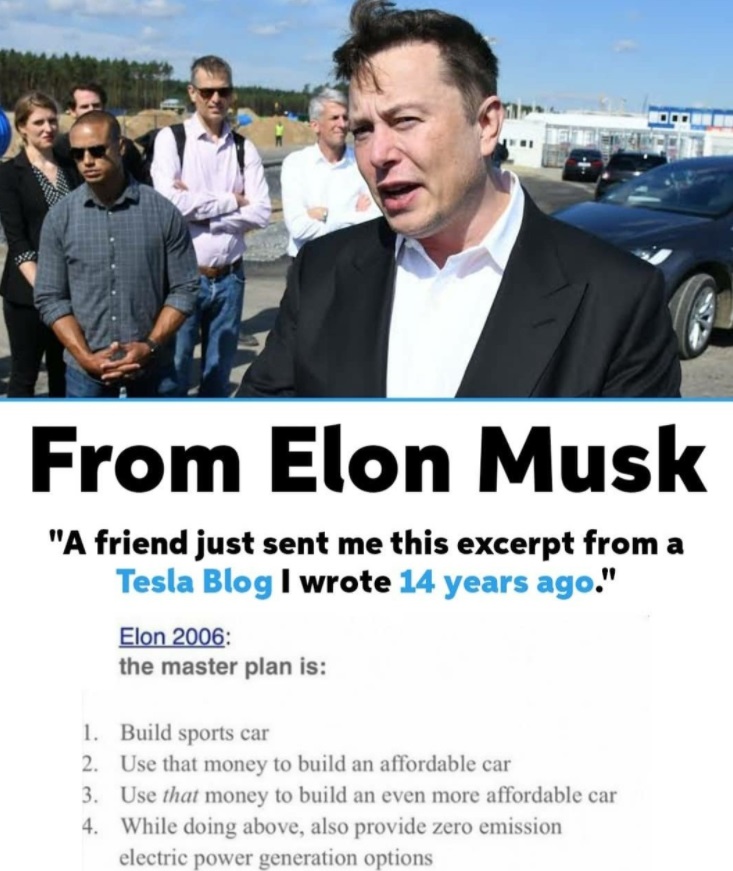 PHOTO Elon Musk's Mission Was To Build An Affordable Car With Zero Emissions Not SpaceX Or Tesla