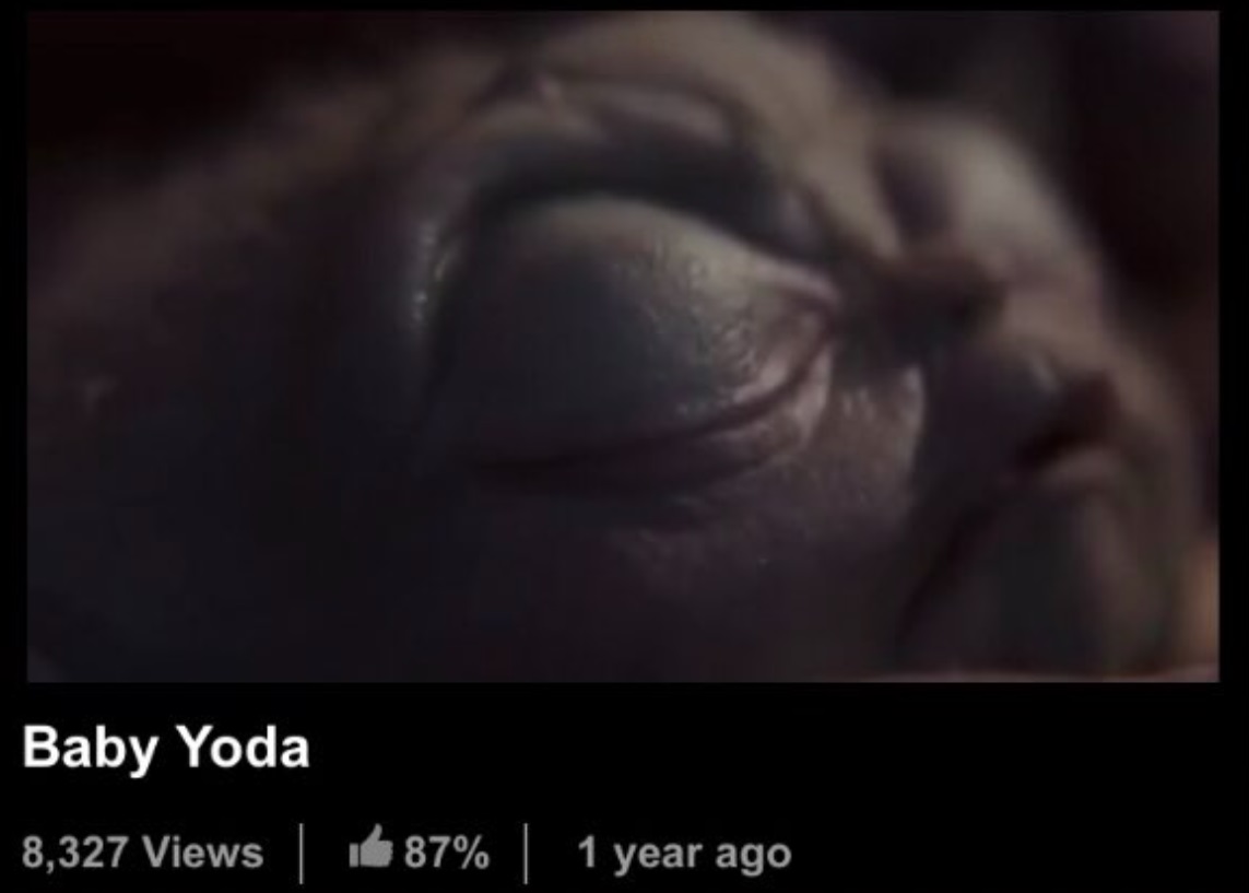 PHOTO 8K People Watched VIdeo Of Baby Yoda Sleeping