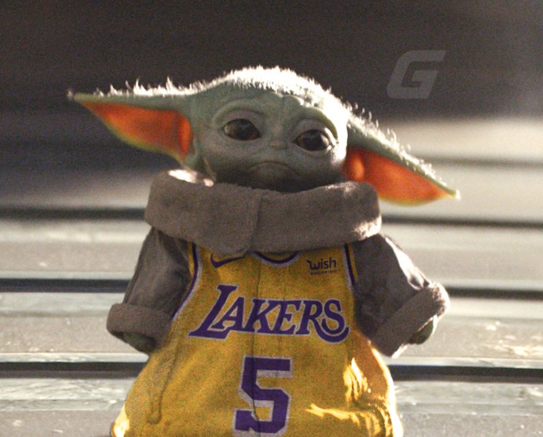 PHOTO Baby Yoda In A Lakers Jersey