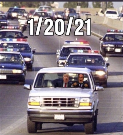 PHOTO Donald Trump In Police Chase On January 20 2021 Meme