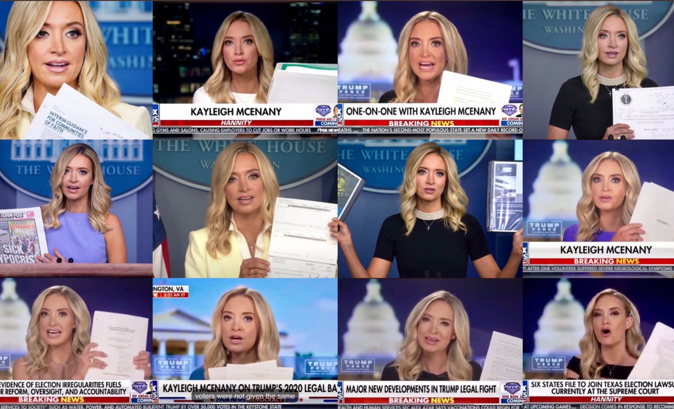 PHOTO Kayleigh McEnany Holding Up Many Different Pieces Of Paper