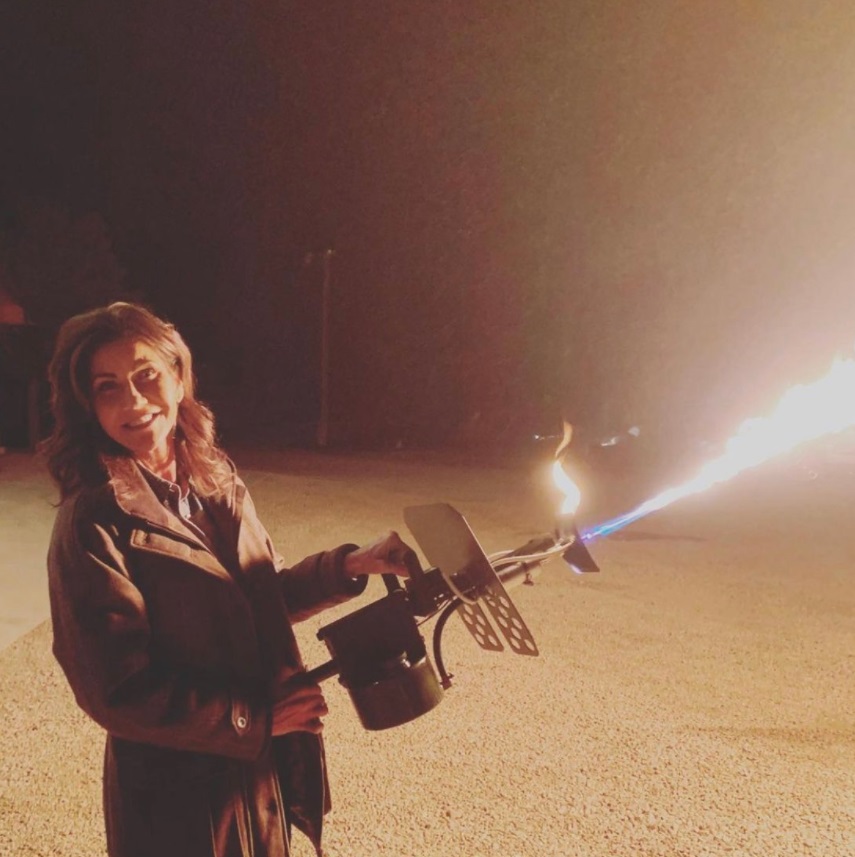 PHOTO Kristi Noem Using A Flamethrower