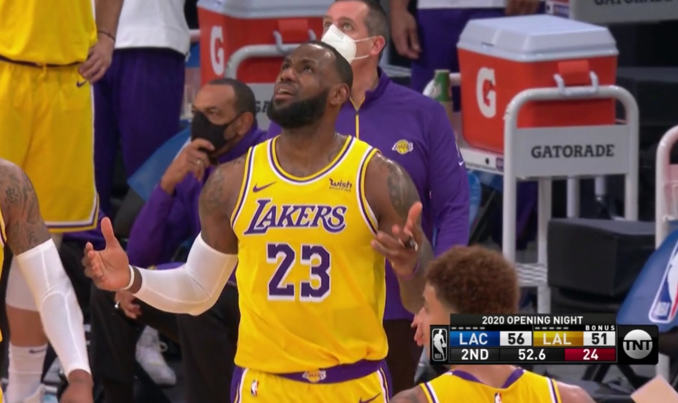PHOTO Lebron Looking To The Heavens For A Foul Call