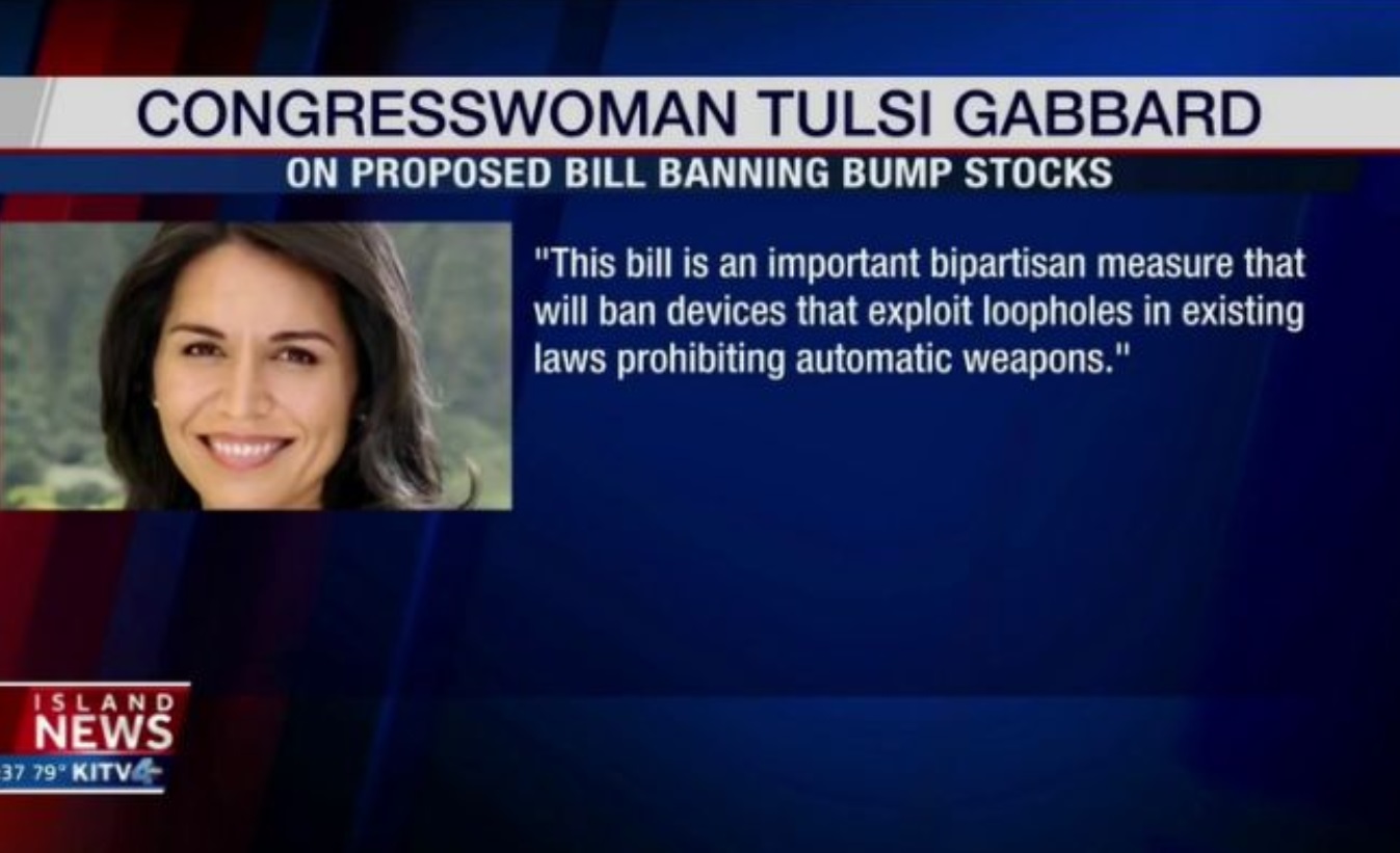 PHOTO Tulsi Gabbard Support Bill Banning Bump Stocks