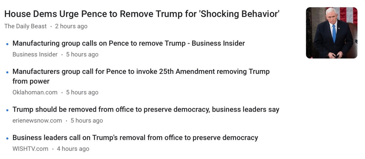 PHOTO ALL The Pence Should Remove Trump Headlines