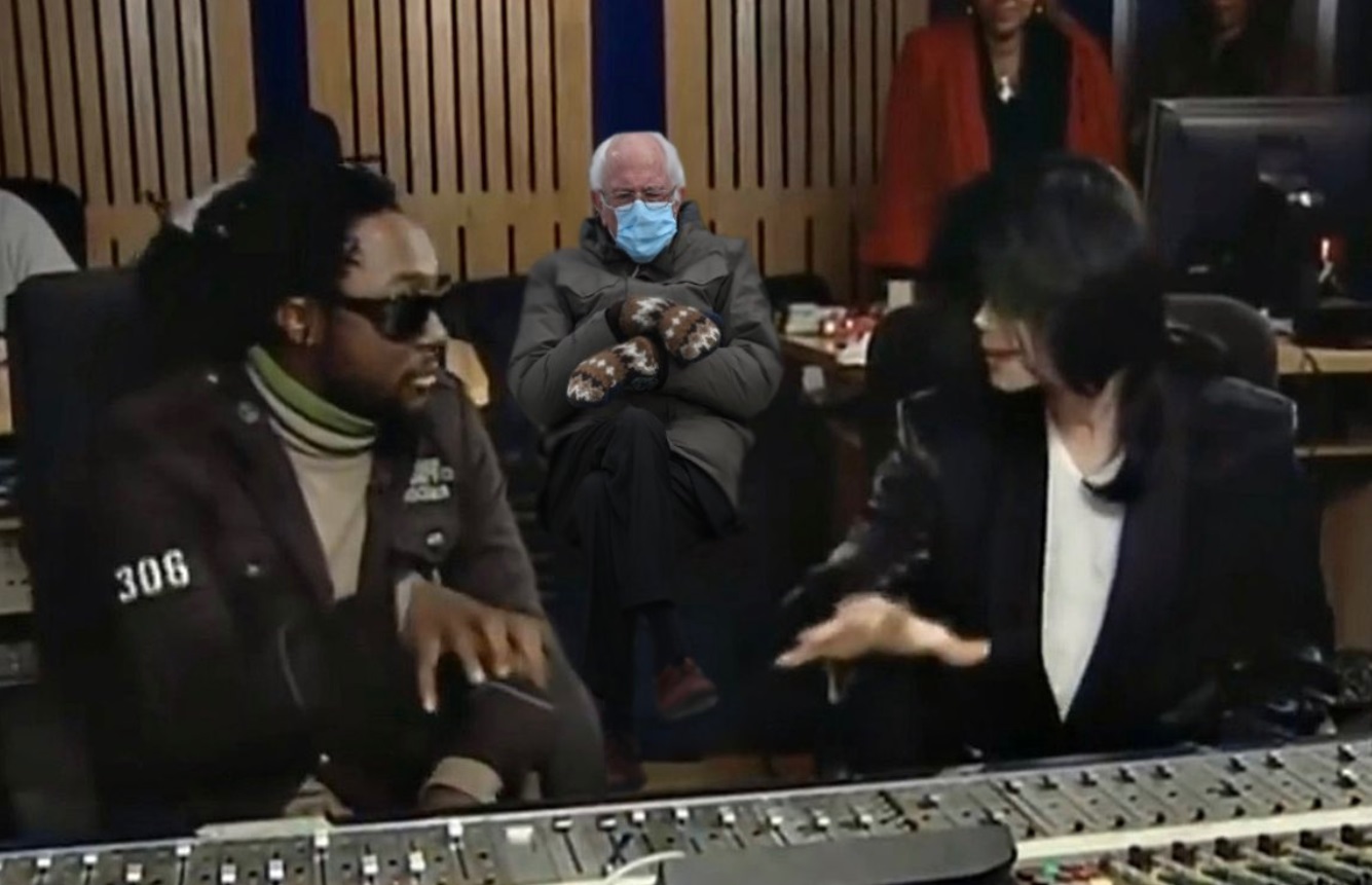 PHOTO Bernie Sanders In The Studio With Michael Jackson Meme