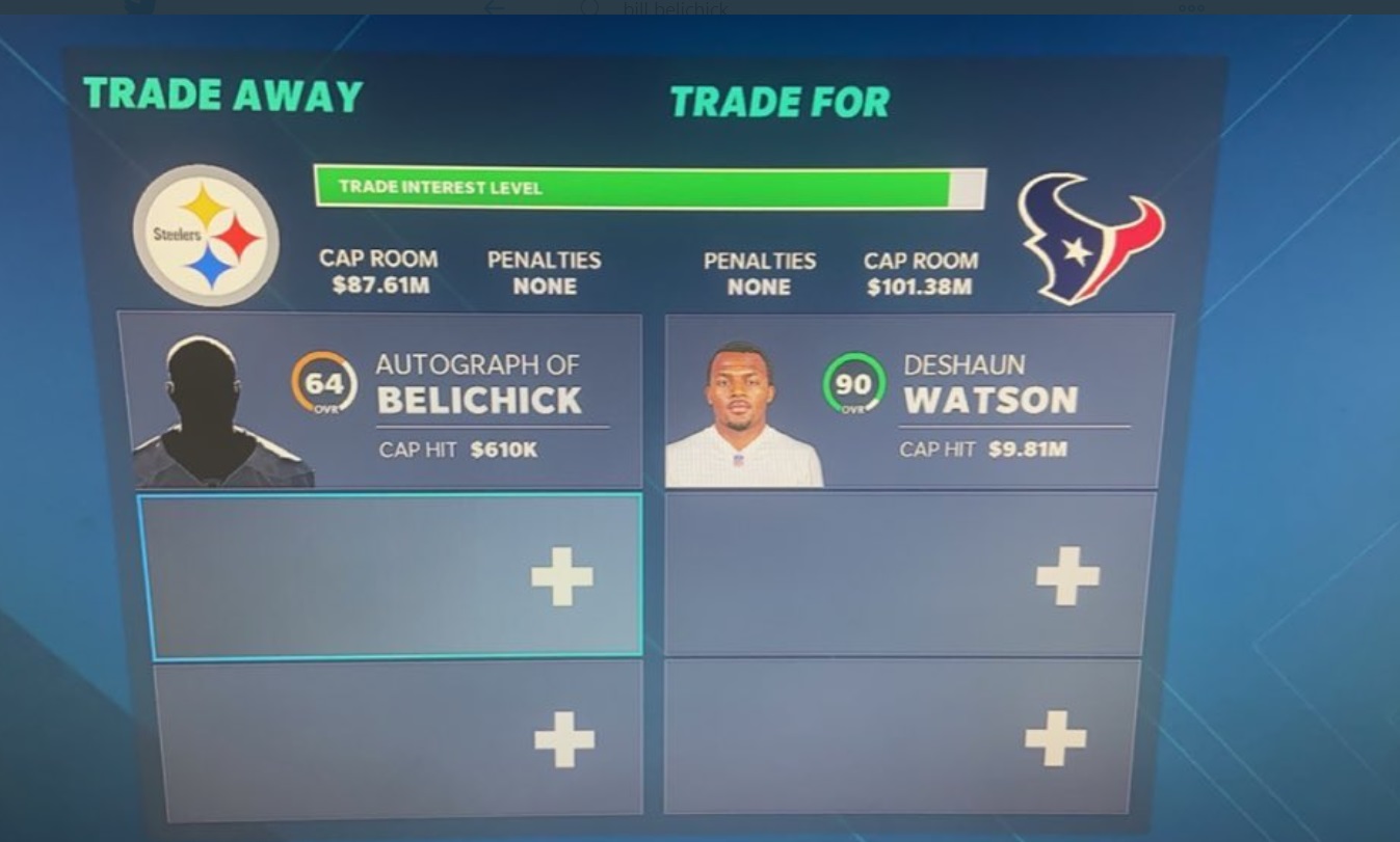 PHOTO Deshaun Watson Trade For Autogragh Of Bill Belichick Would Work