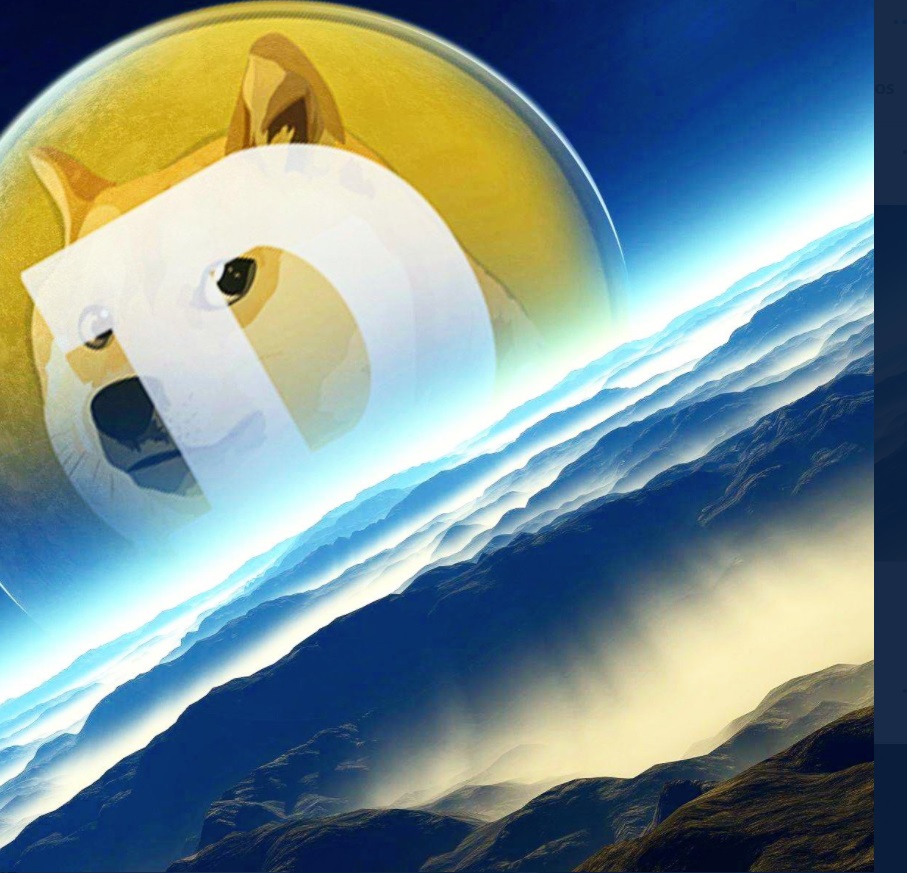 PHOTO Dogecoin Peaking Out From The Clouds