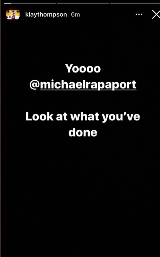 PHOTO Klay Thompson Trolls Michael Rapaport On Instagram After Warriors Game