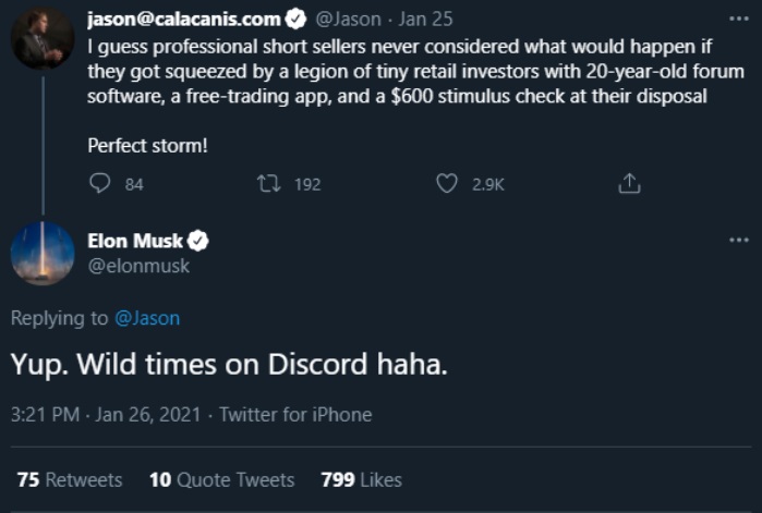 PHOTO Proof Elon Musk Is Reading Wall Street Bets Discord