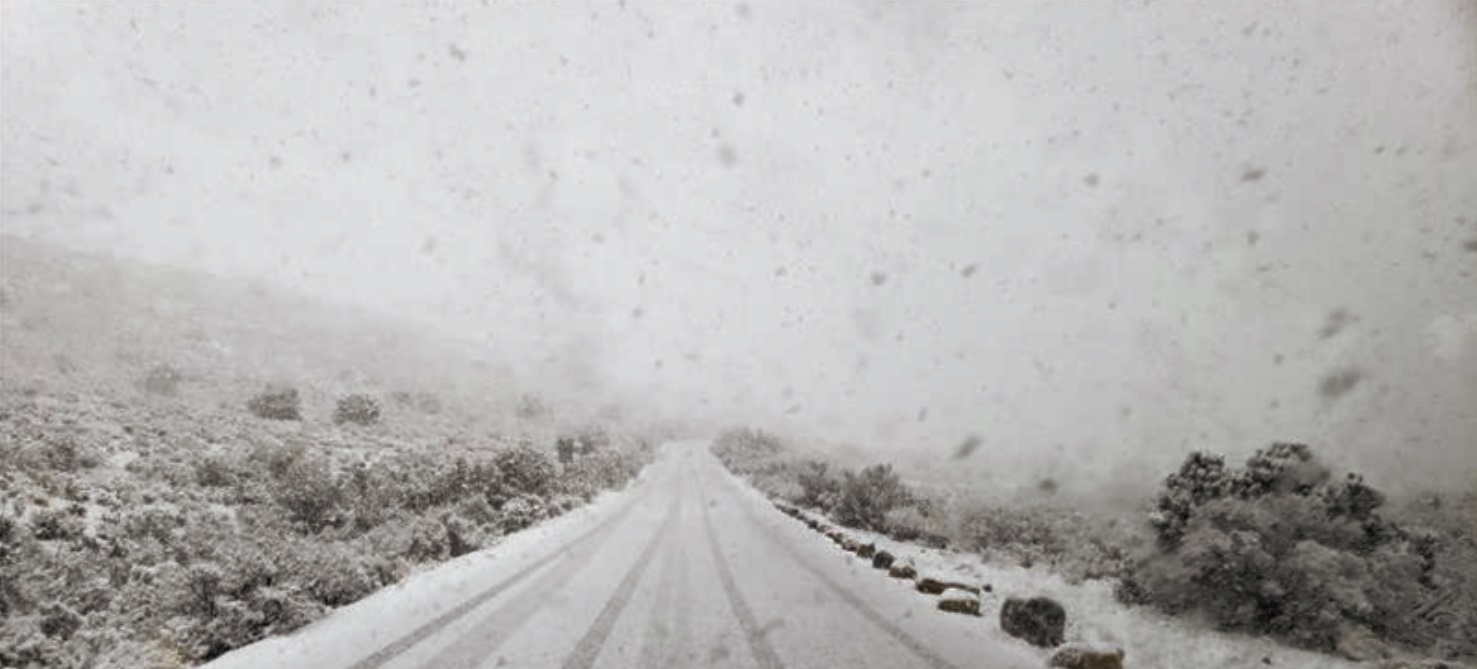 PHOTO Scenic Drive at Red Rock Canyon NCA Closed Due To Snow