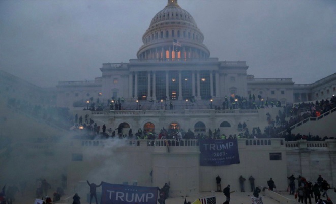 PHOTO Smoky View Of Capitol During Wednesday's Unrest