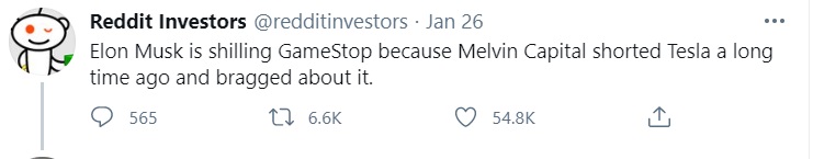 PHOTO Why Elon Musk Is Egging On Gamestop Stock