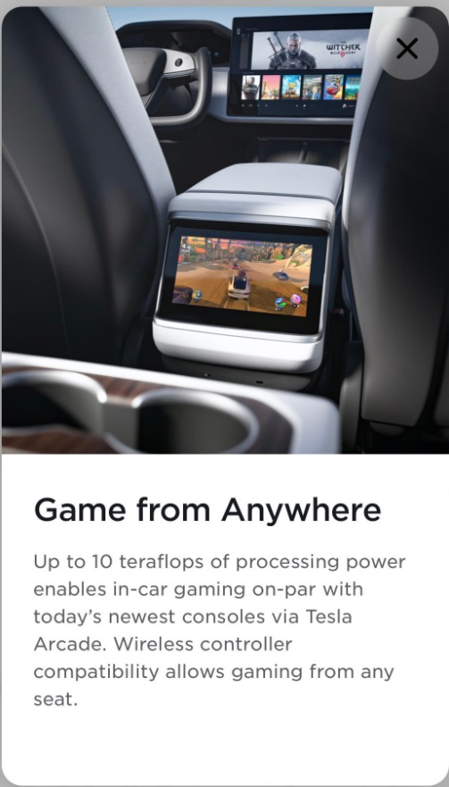 PHOTO You Can Now Game Inside Your Tesla With Tesla's In-Car Arcade