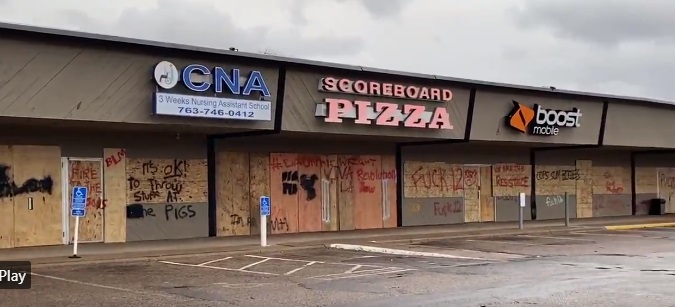 PHOTO Boost Mobile Boarded Up In Brooklyn Center Minnesota From Protests Like There's Actually Valuables Inside