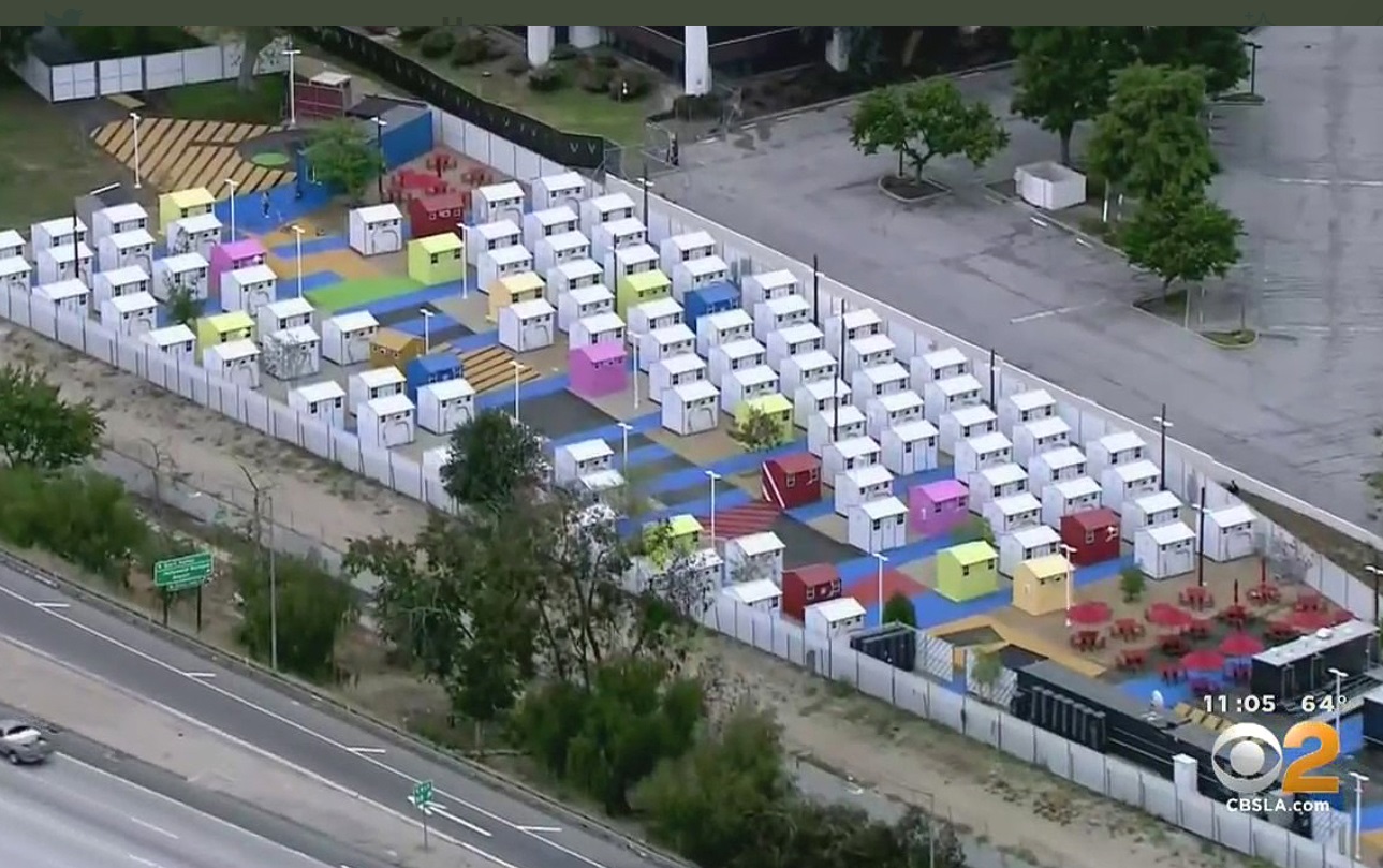 PHOTO Community Of Sheds Made For Homeless In Los Angeles Near Freeway