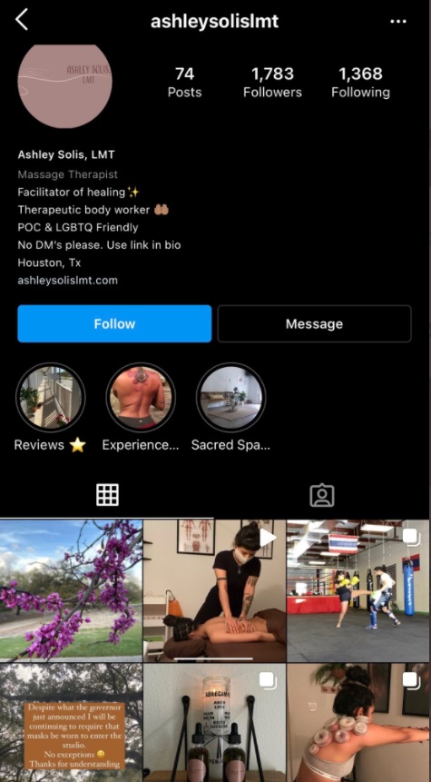 PHOTO Deshaun Watson Direct Messaged This Licensed Message Therapist Page On Instagram