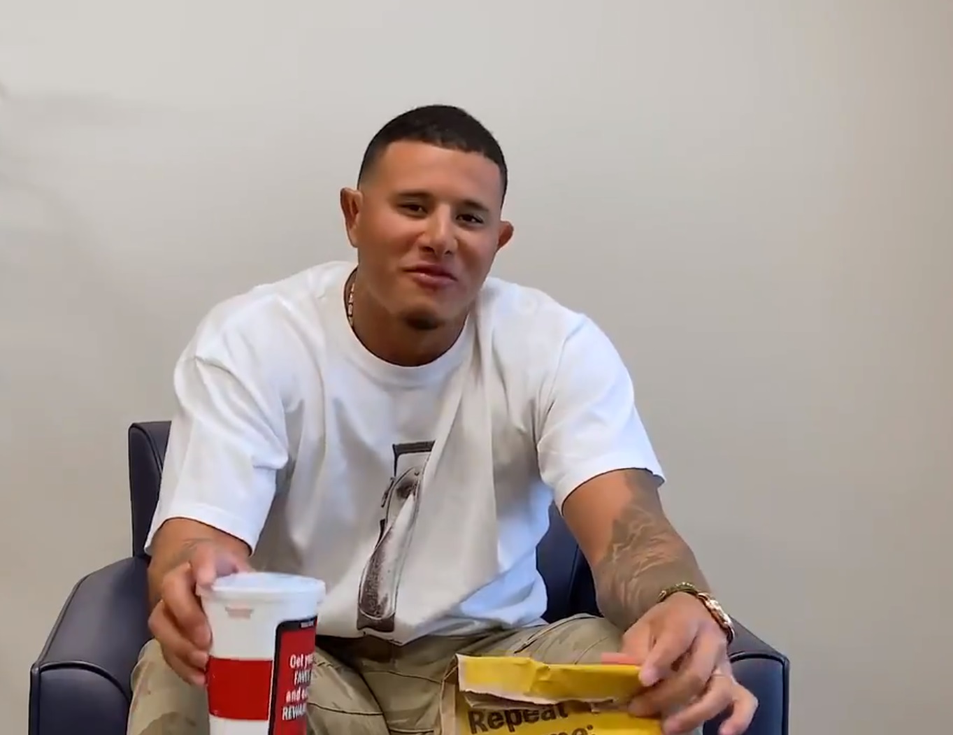 PHOTO Manny Machado Eats Chicken Nuggets And An Extra Large Coke From McDonald's Every Week